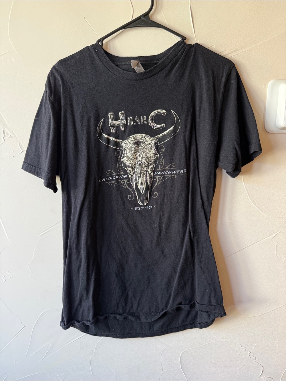 Next Level Apparel Black Short Sleeve Tee California ranch wear